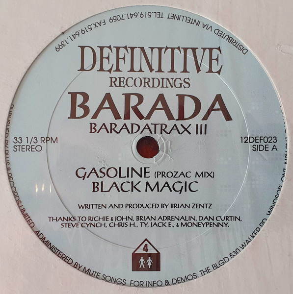 Barada - Baradatrax III | Definitive Recordings (12DEF023) - main