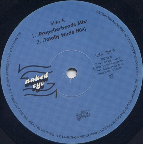 Luscious Jackson - Naked Eye | Capitol Records (12CL 786) - 3 Luscious Jackson - Naked Eye | Capitol Records (12CL 786) - 3