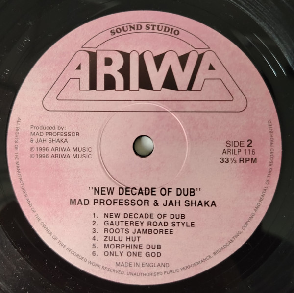Mad Professor & Jah Shaka - New Decade Of Dub | Ariwa (ARILP116) - 4 Mad Professor & Jah Shaka - New Decade Of Dub | Ariwa (ARILP116) - 4