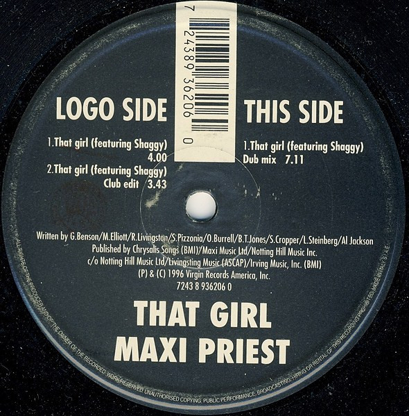 Maxi Priest - That Girl | Virgin Records America, Inc. (7243 8 936206 0)