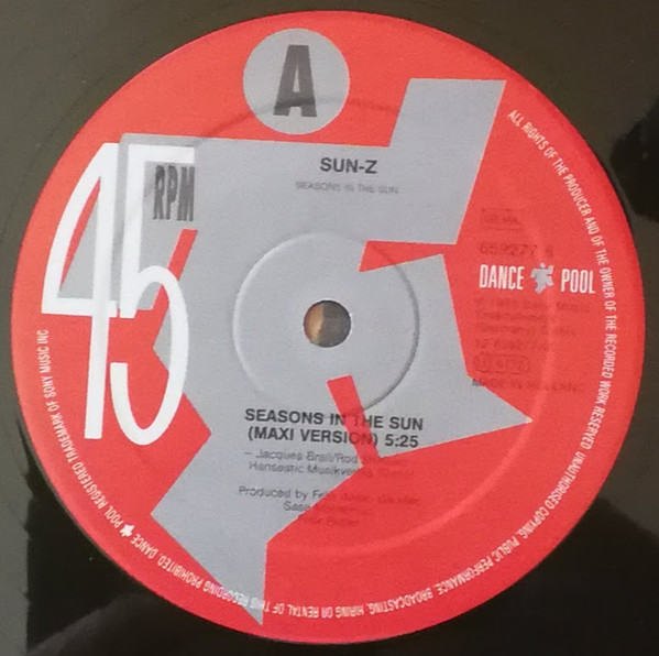 Sun-Z - Seasons In The Sun | Dance Pool (DAN 659277 6)