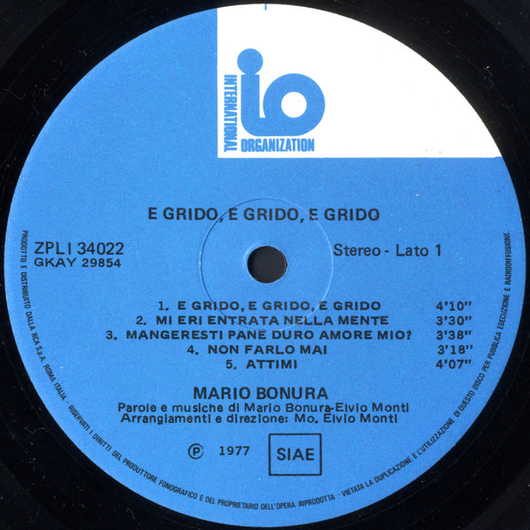 Mario Bonura - E Grido E Grido E Grido | International Organization (ZPLI 34022) - 4