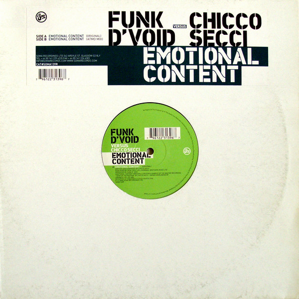 Funk D'Void Versus Chicco Secci - Emotional Content | Soma Quality Recordings (SOMA139R)
