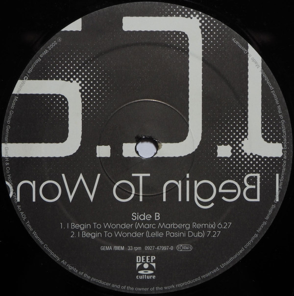 J.C.A. - I Begin To Wonder | Deep Culture (0927 47997-0)