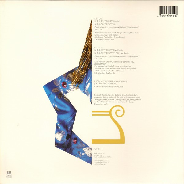 Jesse Johnson - She (I Can't Resist) | A&M Records (SP-12219)