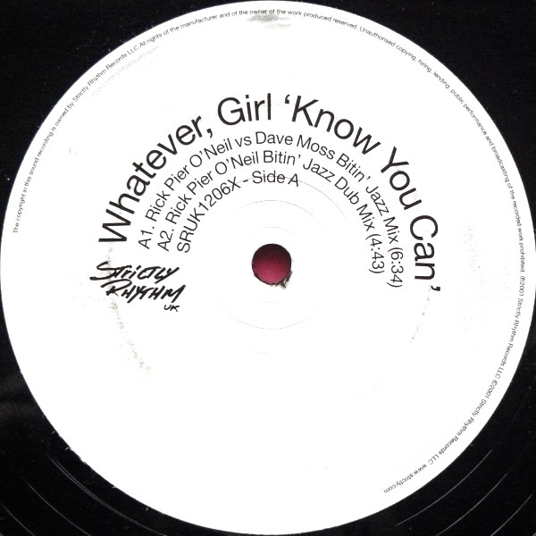 Whatever, Girl - Know You Can | Strictly Rhythm UK (SRUK1206X)