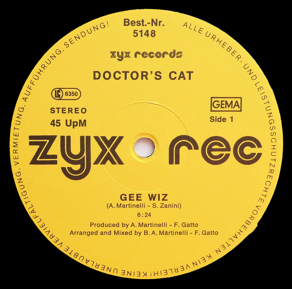 Doctor's Cat - Gee Wiz / Crash | ZYX Records (5148) - 3