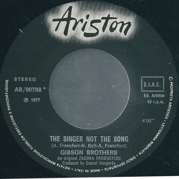 Gibson Brothers - The Singer Not The Song | Ariston (AR/00798) - 3