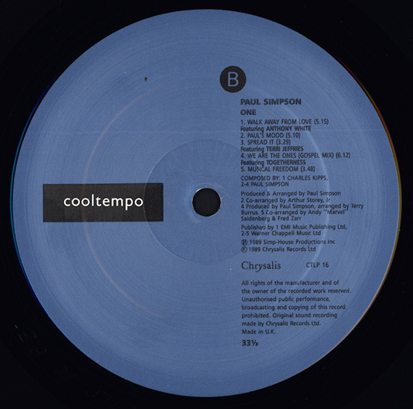 Paul Simpson - One | Cooltempo (CTLP 16) - 4 Paul Simpson - One | Cooltempo (CTLP 16) - 4