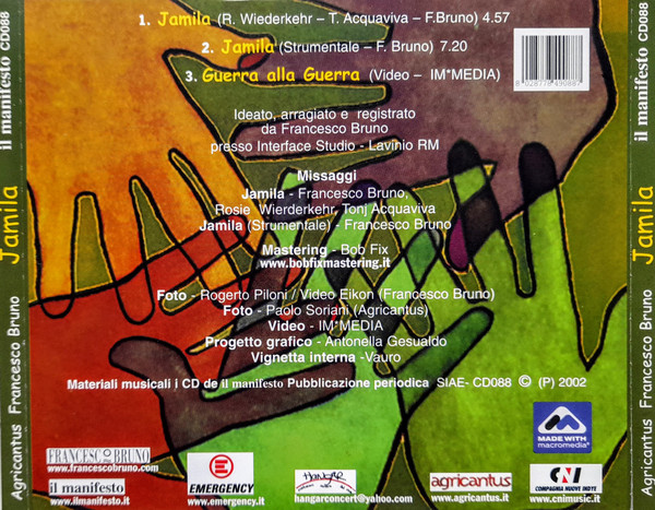 Agricantus , Francesco Bruno - Jamila | Il Manifesto (CD088) - 3