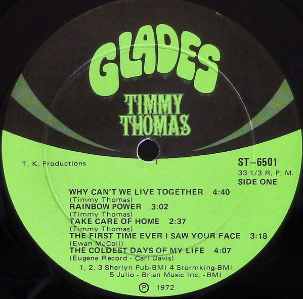 Timmy Thomas - Why Can't We Live Together | Glades (33-6501) - 3