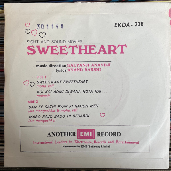 Kalyanji-Anandji - Sweetheart | Angel Records (EKDA 238)