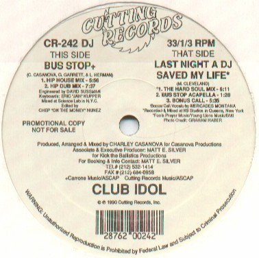 Club Idol - Bus Stop | Cutting Records (CR-242 DJ)