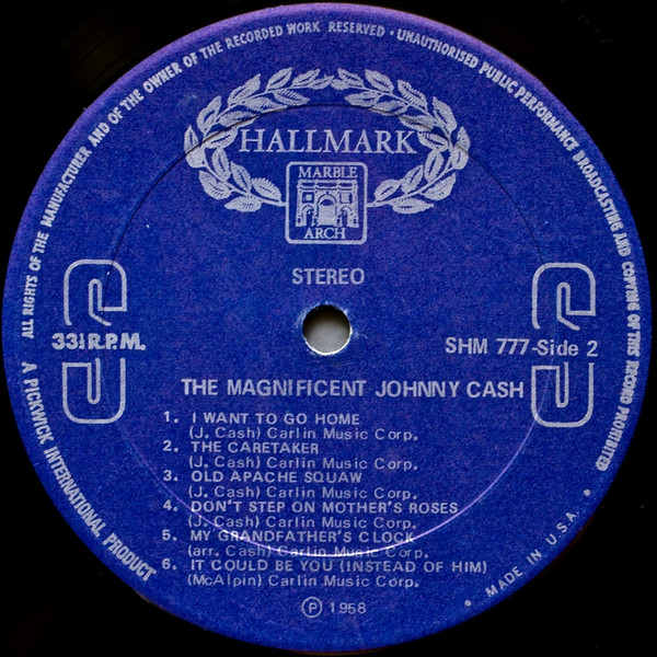 Johnny Cash - The Magnificent Johnny Cash | Hallmark Records (SHM 777) - 4