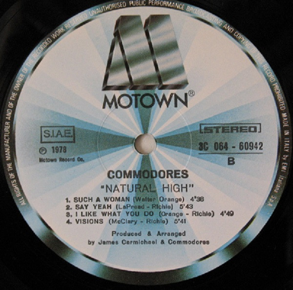 Commodores - Natural High | Motown (3C 064 - 60942) - 4