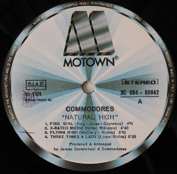Commodores - Natural High | Motown (3C 064 - 60942) - 3