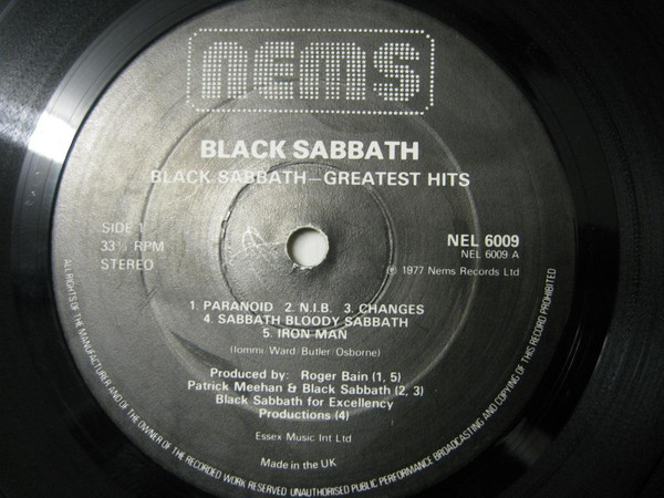 Black Sabbath - Greatest Hits | NEMS (NEL 6009) - 3 Black Sabbath - Greatest Hits | NEMS (NEL 6009) - 3