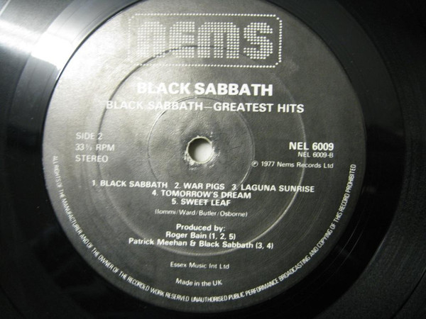 Black Sabbath - Greatest Hits | NEMS (NEL 6009) - 4 Black Sabbath - Greatest Hits | NEMS (NEL 6009) - 4