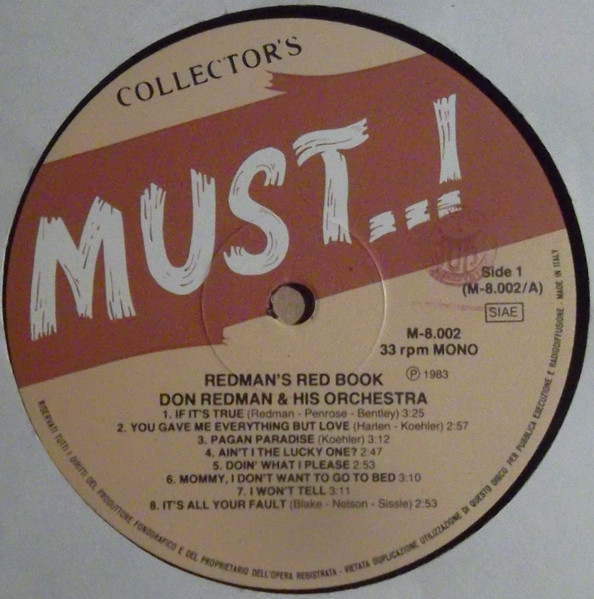 Don Redman And His Orchestra - Redman's Red Book | Collector's Must..! (M-8002) - 3