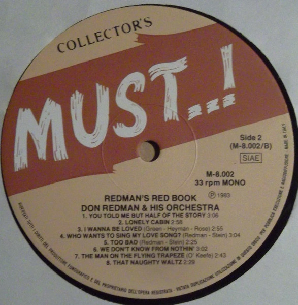 Don Redman And His Orchestra - Redman's Red Book | Collector's Must..! (M-8002) - 4