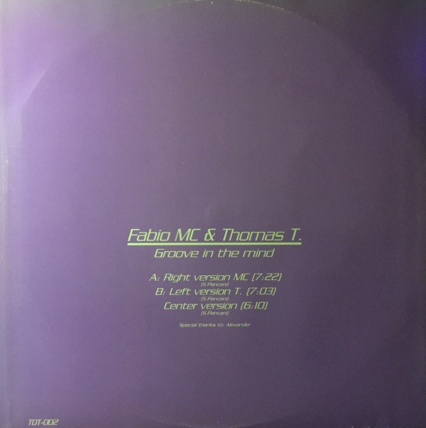 Fabio MC  &  Thomas T. - Groove In The Mind | Thunderbolt Records (TDT-002) - main