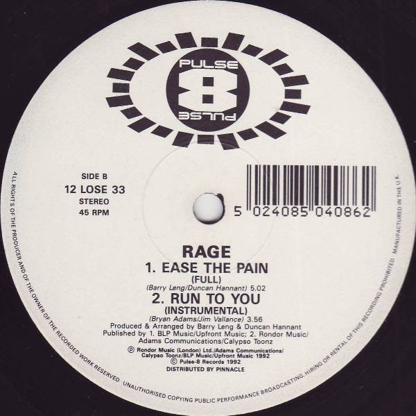 Rage - Run To You | Pulse-8 Records (12LOSE33) - 4