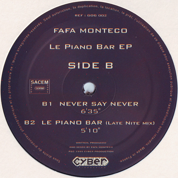 Fafa Monteco - Le Piano Bar EP | Grain Of Groove (GOG 002) - 2 Fafa Monteco - Le Piano Bar EP | Grain Of Groove (GOG 002) - 2