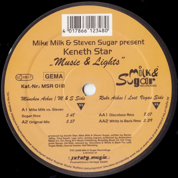 Keneth Star - Music & Lights | Milk & Sugar Recordings (MSR 018)