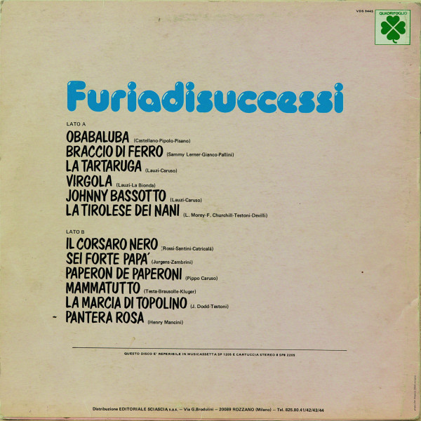 Various - Furia Di Successi | Quadrifoglio (VDS 9445) - 2