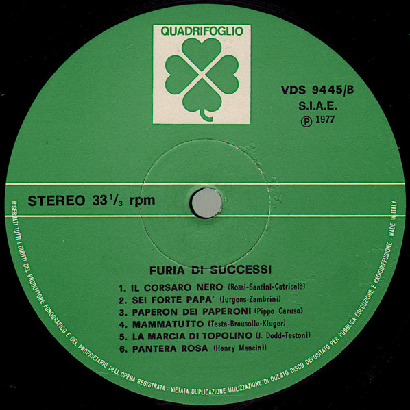 Various - Furia Di Successi | Quadrifoglio (VDS 9445) - 4