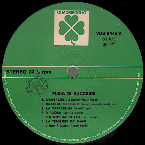 Various - Furia Di Successi | Quadrifoglio (VDS 9445) - 3