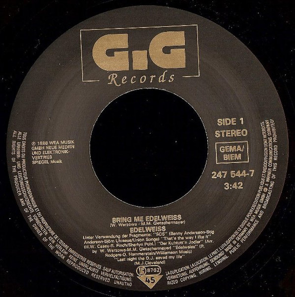 Edelweiss - Bring Me Edelweiss | GiG Records (247 544-7) - 3