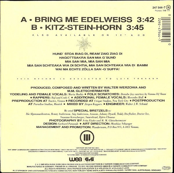 Edelweiss - Bring Me Edelweiss | GiG Records (247 544-7) - 2