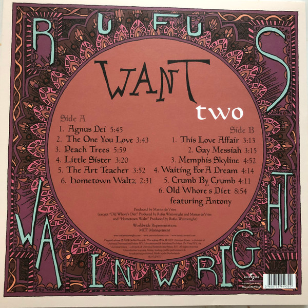 Rufus Wainwright - Want Two | Music On Vinyl (MOVLP3037) Rufus Wainwright - Want Two | Music On Vinyl (MOVLP3037)