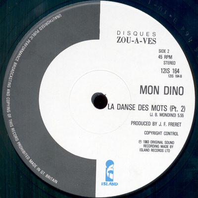 Jean-Baptiste Mondino - La Danse Des Mots | Disques Zou-A-Ves (12 IS 164) - 4