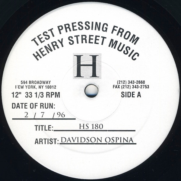 Davidson Ospina - The Chronicles | Henry Street Music (HS 180)