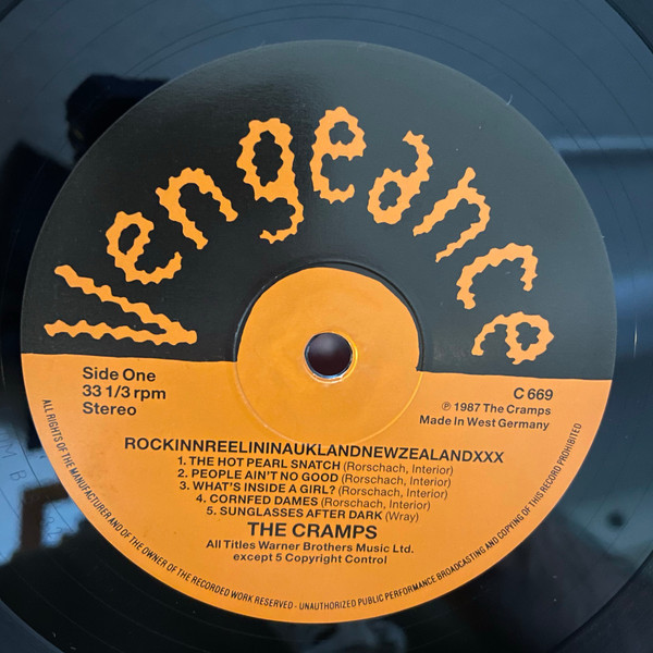 The Cramps - RockinnReelinInAucklandNewZealandXXX | Vengeance Records (C 669) - 3