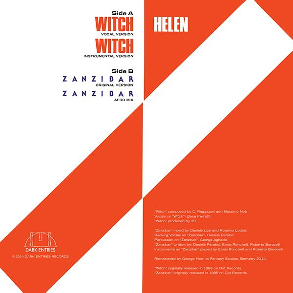 Helen - Witch / Zanzibar | Dark Entries (DE-066) - 2