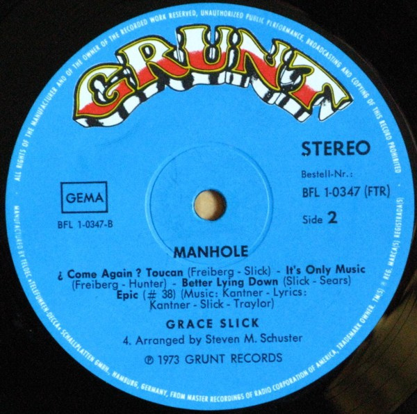 Grace Slick - Manhole | Grunt (BFL1-0347) - 4