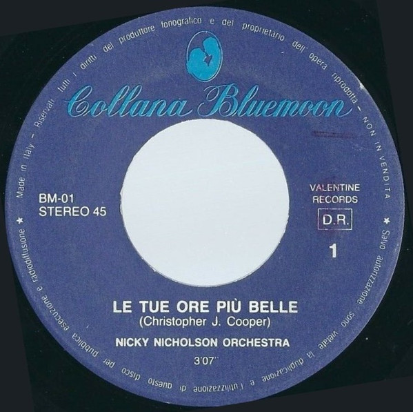 Nicky Nicholson Orchestra - Le Tue Ore Più Belle | Collana Bluemoon (BM-01) - 3 Nicky Nicholson Orchestra - Le Tue Ore Più Belle | Collana Bluemoon (BM-01) - 3
