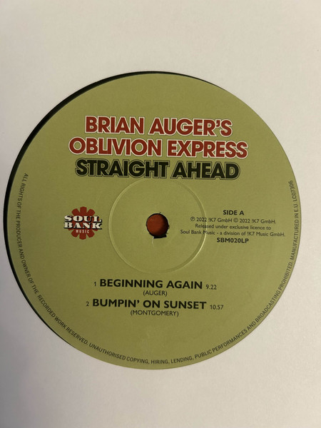 Brian Auger's Oblivion Express - Straight Ahead | Soul Bank Music (SBM020LP) - 4