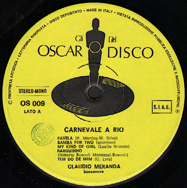 Claudio Meranda - Carnevale A Rio | Gli Oscar Del Disco (OS 009) - 3