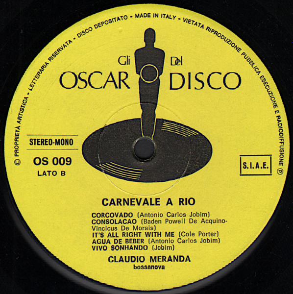 Claudio Meranda - Carnevale A Rio | Gli Oscar Del Disco (OS 009) - 4