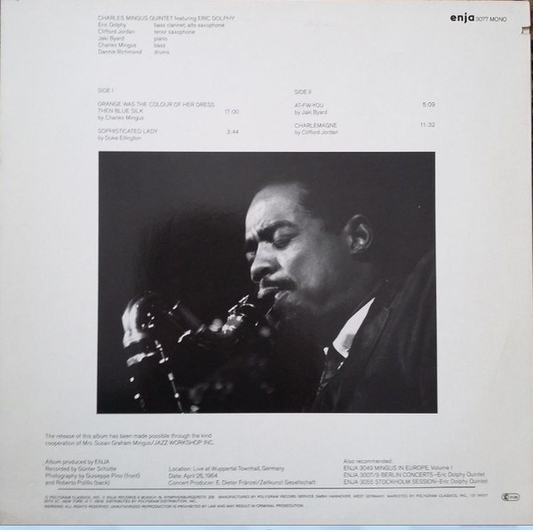 The Charles Mingus Quintet Featuring Eric Dolphy - Mingus In Europe Volume II | Enja Records (3077) - 2