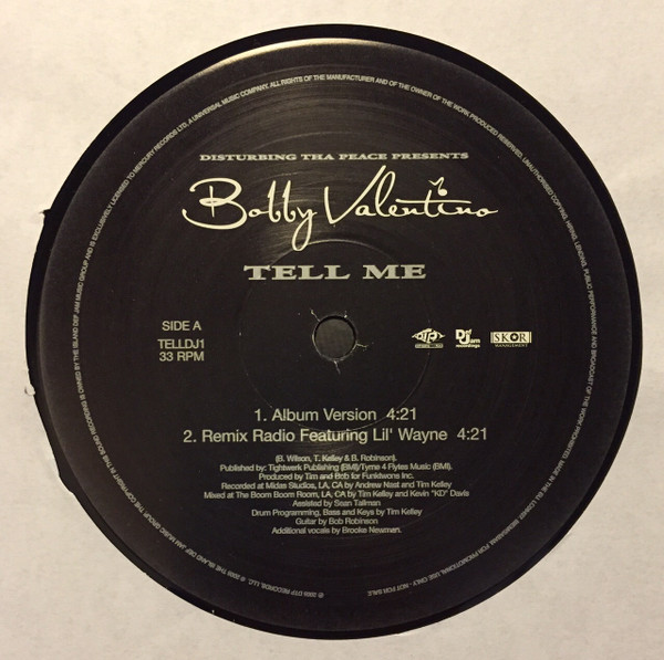 Bobby Valentino - Tell Me | Def Jam Recordings (TELLDJ1) - 2