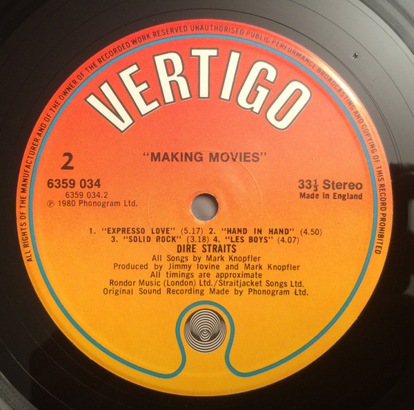 Dire Straits - Making Movies | Vertigo (6359 034) - 3