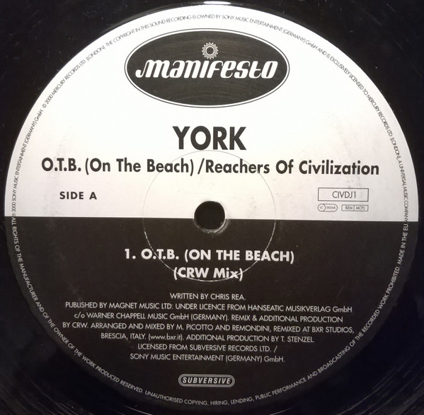 York - O.T.B. (On The Beach) / Reachers Of Civilization | Manifesto (CIVDJ 1/2) - 3