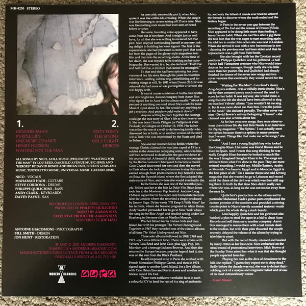 Nico - Drama Of Exile | Modern Harmonic (MH-8230) - 2