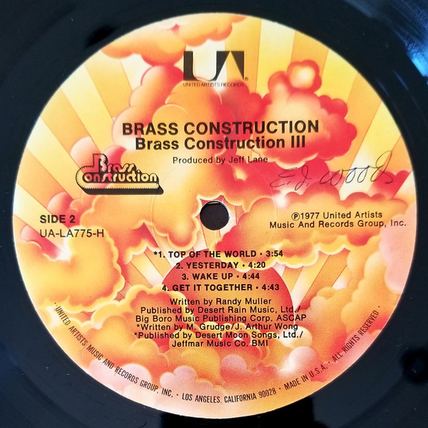 Brass Construction - Brass Construction III | United Artists Records (UA-LA775-H) - 4