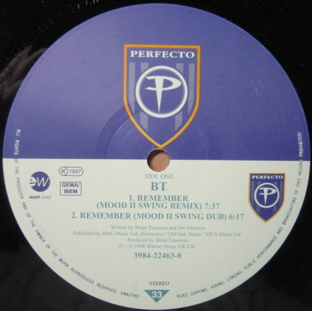 BT - Special Remix Edition Vol. 1 | Perfecto (3984-22463-0) - 2